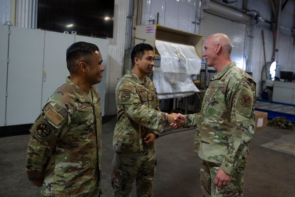 CSAF, CMSAF discuss reoptimization and mobility ops in contested environment at Travis AFB