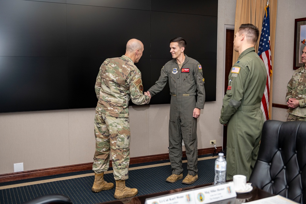 CSAF, CMSAF discuss reoptimization and mobility ops in contested environment at Travis AFB 