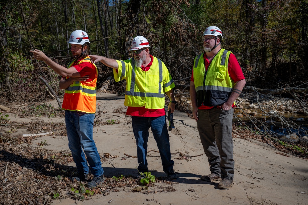 USACE team assesses location for temporary wastewater unit