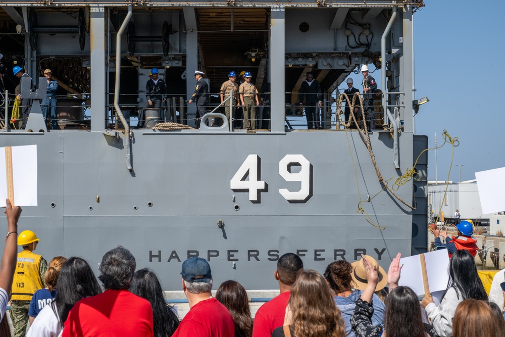 USS Harpers Ferry returns home after Indo-Pacific deployment