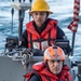 Sailors assigned to Nimitz-class aircraft carrier USS Carl Vinson (CVN 70) navigate a rigid-hull inflatable boat