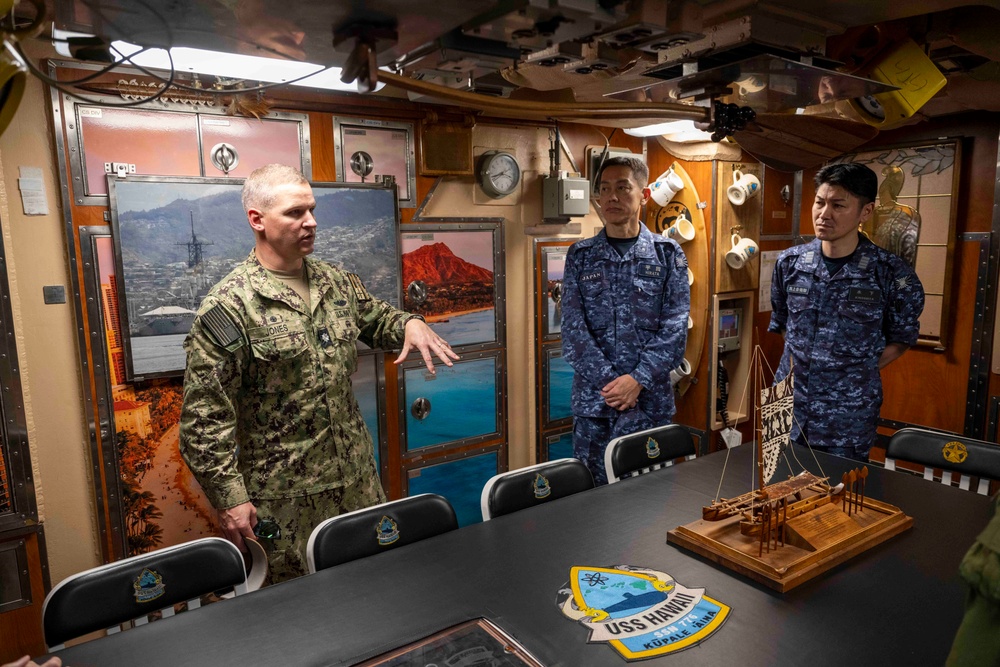 Japan Maritime Self-Defense Force Tour of USS Hawaii