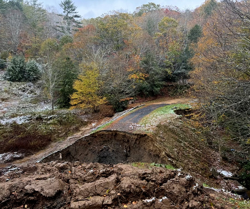 Old Toe River Road Damage