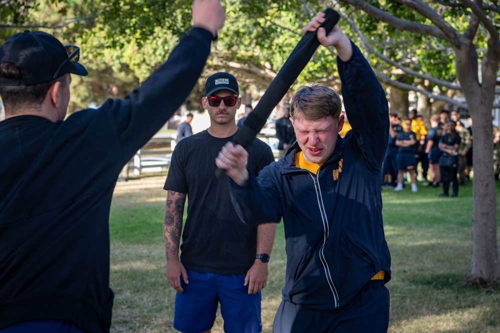 USS Ronald Reagan (CVN 76) Sailors conduct security training