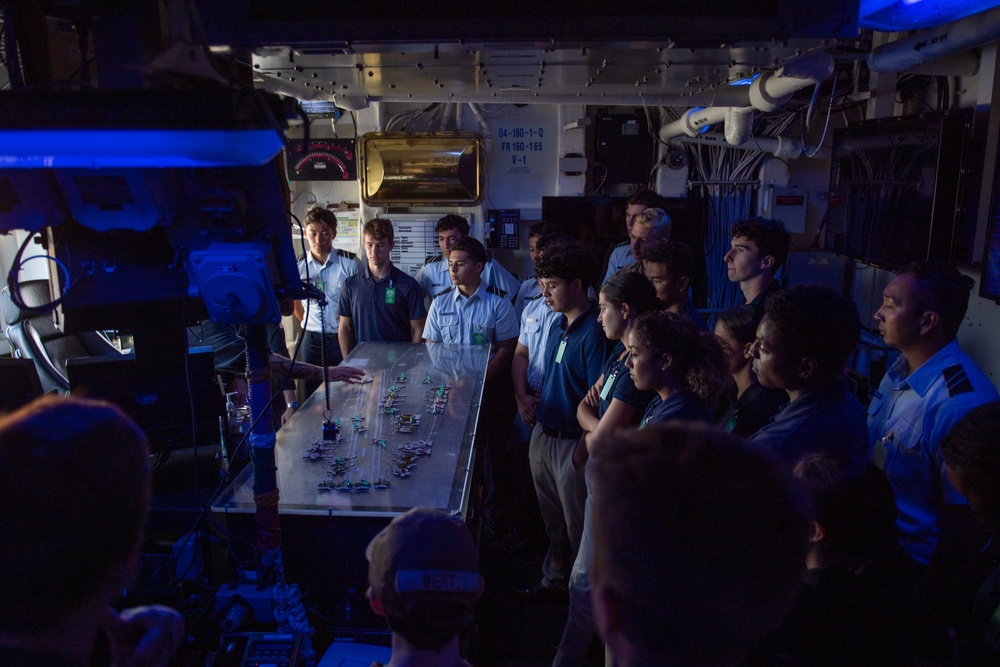 USS Ronald Reagan (CVN 76) hosts a tour for San Diego State University Air Force ROTC