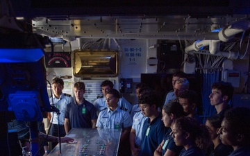 USS Ronald Reagan (CVN 76) hosts a tour for San Diego State University Air Force ROTC