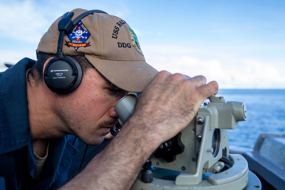 USS Ralph Johnson Conducts a Sea and Anchor Evolution During a Port Visit to Guam.