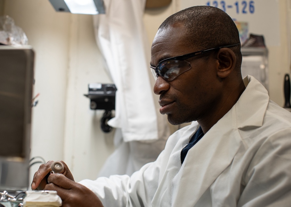 USS George Washington dental department perform daily operations