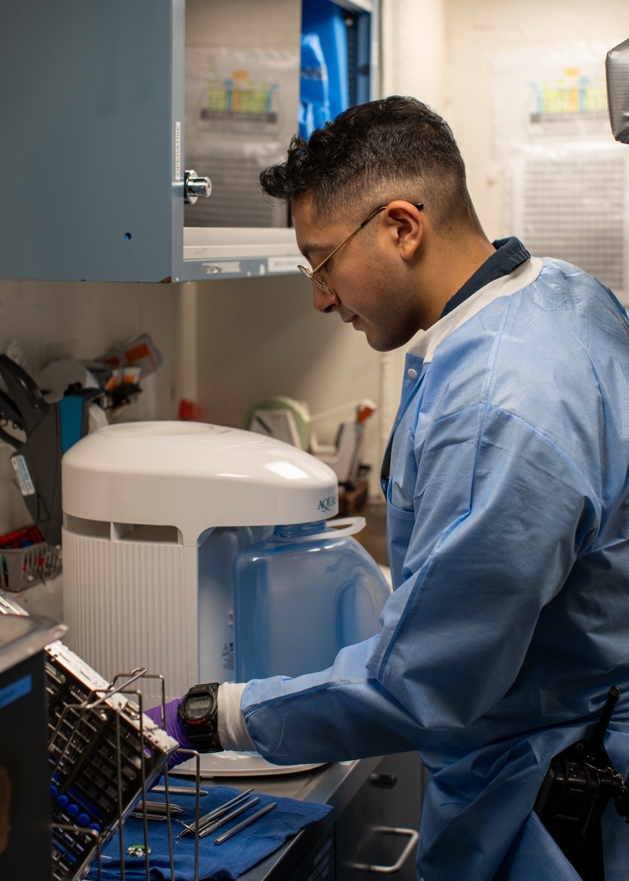 USS George Washington dental department perform daily operations