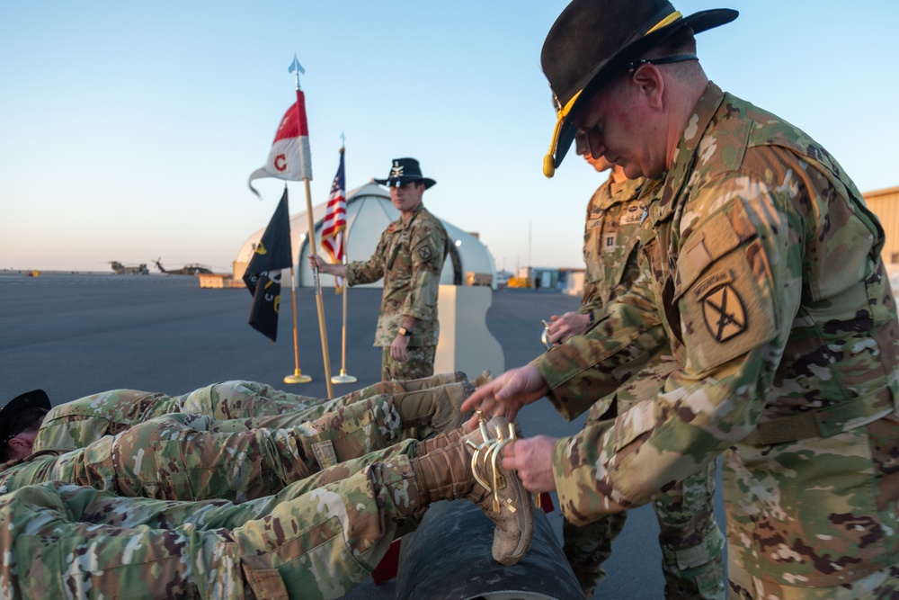 Cavalry Soldiers Receive Gold Spurs