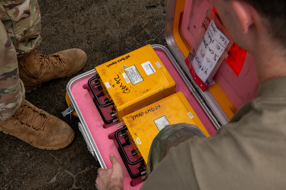 374 AMXS practices loading countermeasure equipment during Beverly Morning