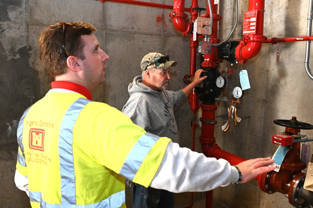 Corps of Engineers Task Force Water tests water pressure at University of North Carolina Asheville