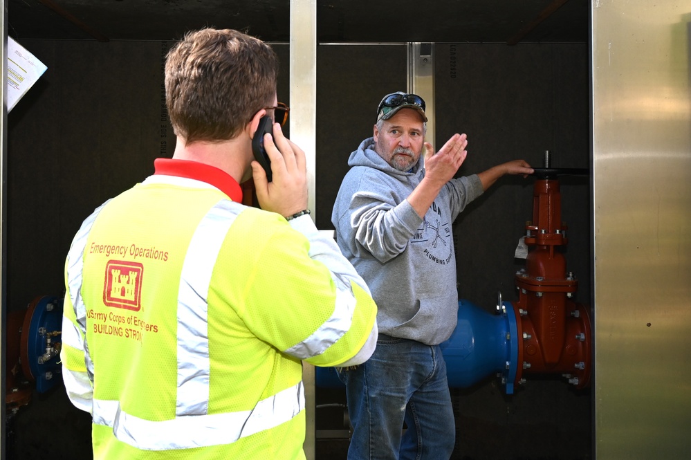 Corps of Engineers Task Force Water tests water pressure at University of North Carolina Asheville