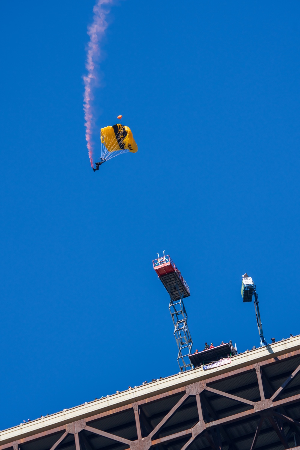 U.S. Army Golden Knights parachute into Bridge Day