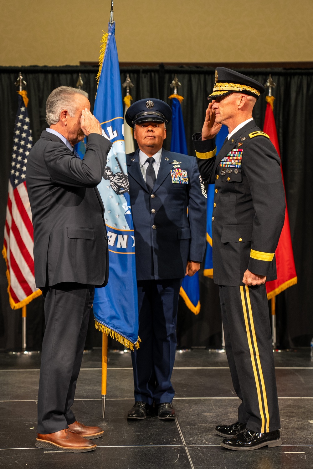 Waters salutes Governor after becoming Adjutant General