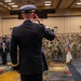 Waters salutes crowd after becoming Adjutant General