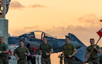 BLT 1/8 Beirut Memorial Run on USS Wasp (LHD 1)