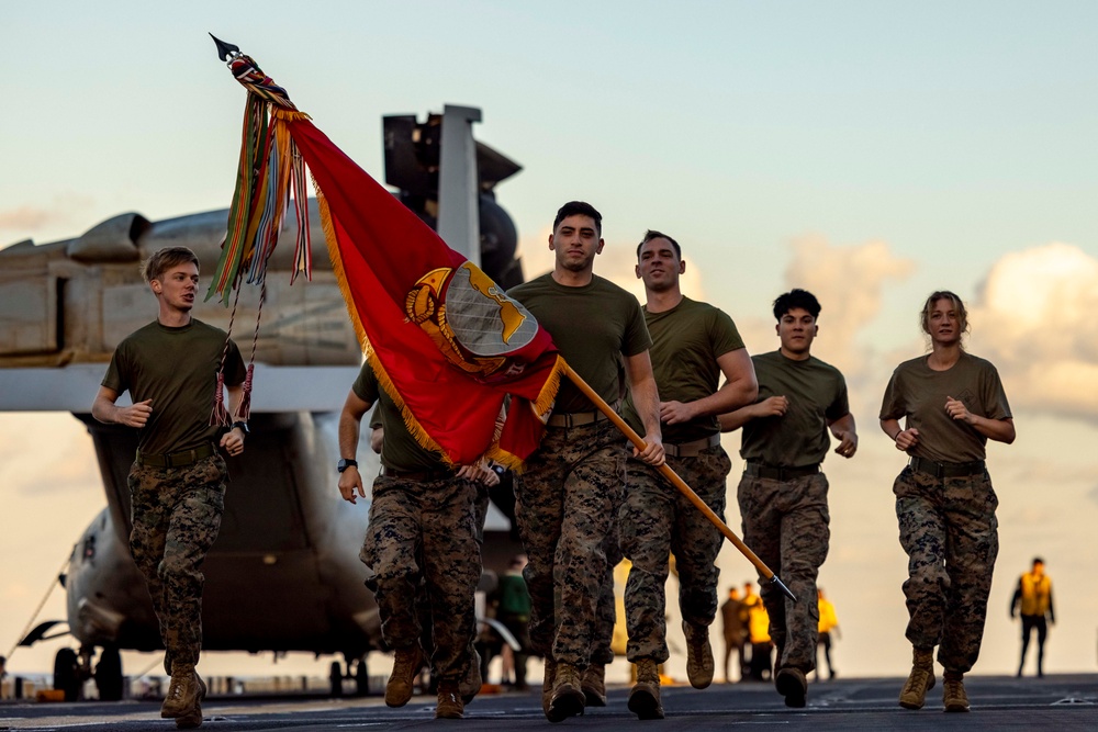 BLT 1/8 Beirut Memorial Run on USS Wasp (LHD 1)