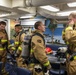 Sailors aboard the USS Howard conduct a general quarters drill in the South China Sea