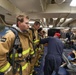 Sailors aboard the USS Howard conduct a general quarters drill in the South China Sea