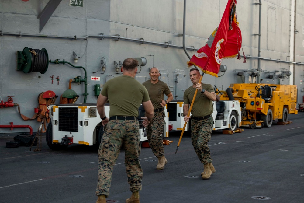 BLT 1/8 Beirut Memorial Run on USS Wasp (LHD 1)