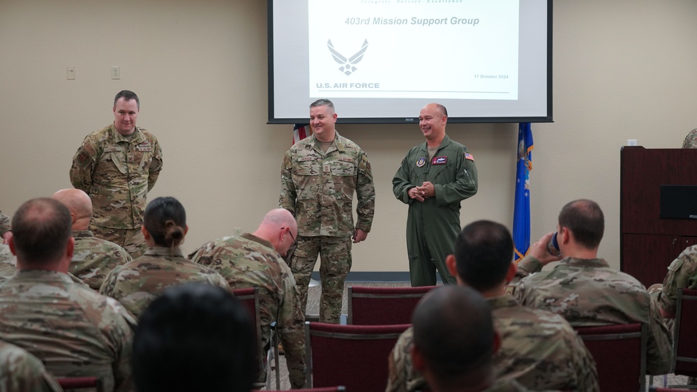 403rd Mission Support Group hosts active duty counterparts