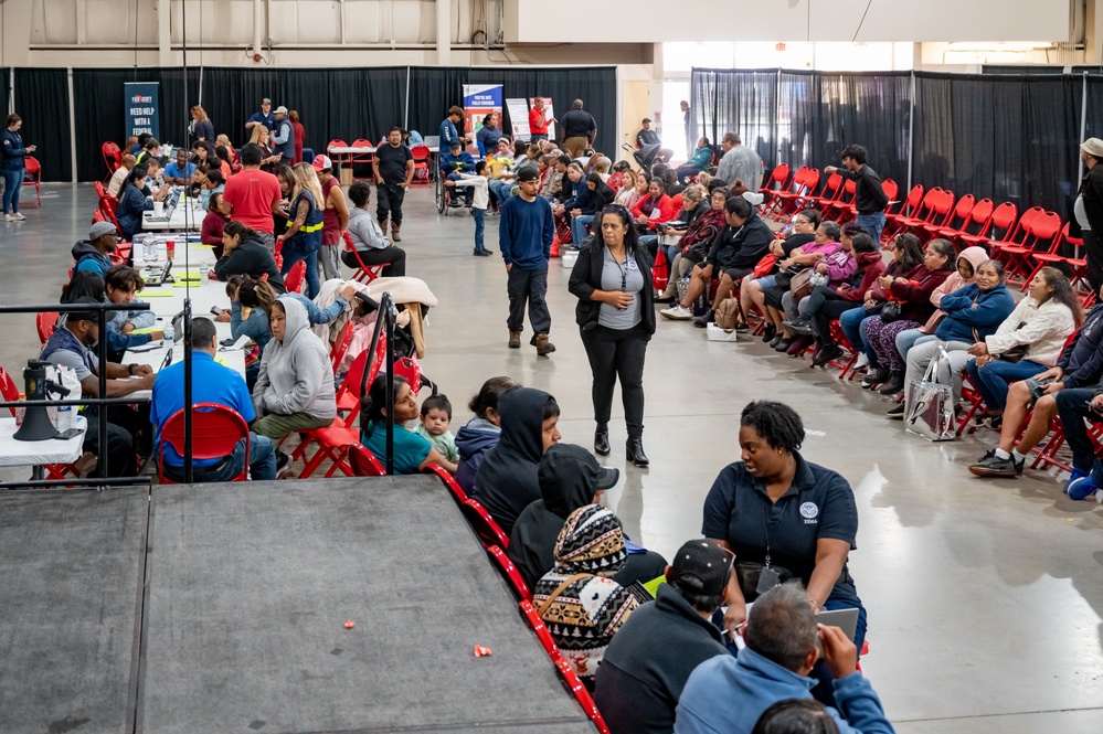 Hurricane Survivors Visit a Multi-Agency Resource Center