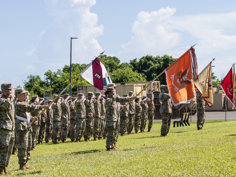 210th Regional Support Group Welcomes New Commander in Change of Command Ceremony