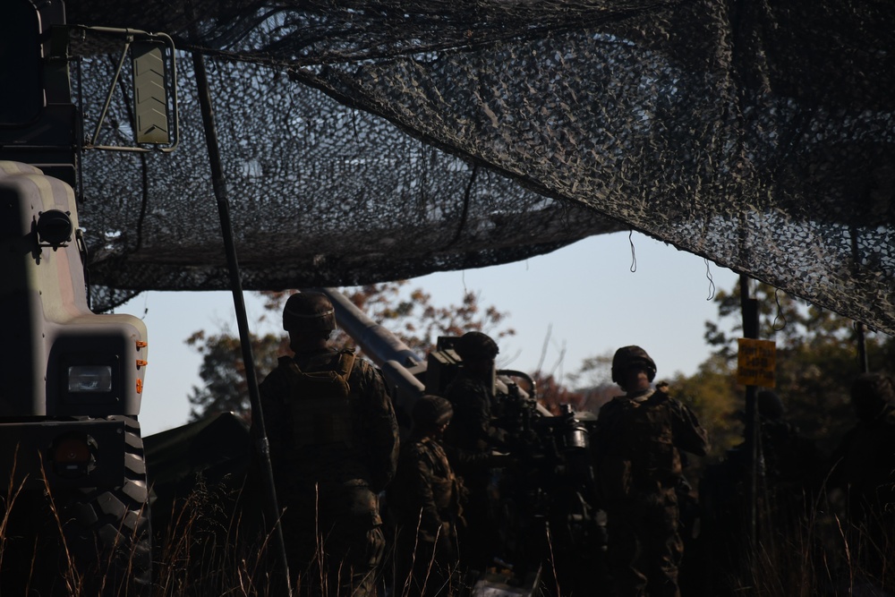 U.S. Marine Reservists Fire a M777 Howitzer