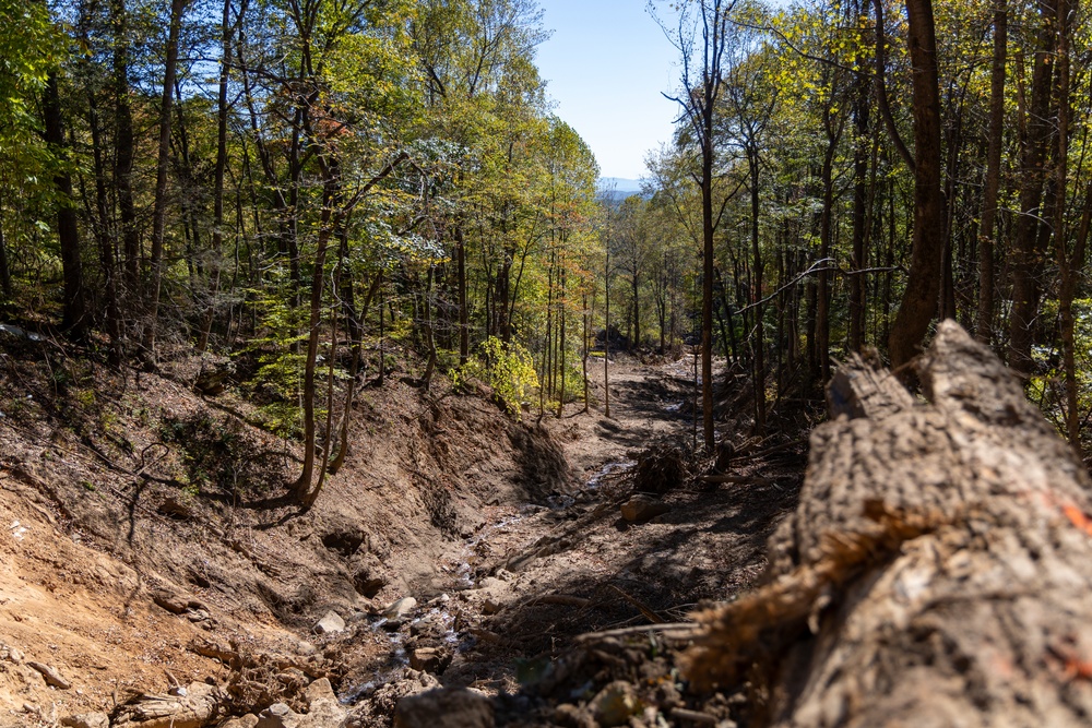 Hurricane Helene Causes Landslide in Western North Carolina