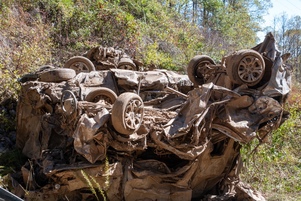 Damage From Hurricane Helene In Marion, North Carolina