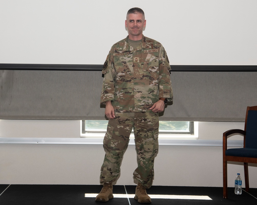 SMSgt Andrew Habecker promotes to Chief