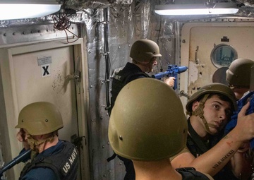 USS Gabrielle Giffords (LCS 10) conducts daily operations while in port Singapore