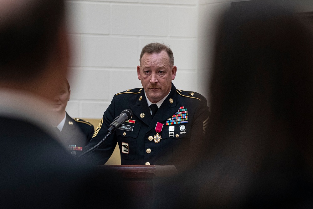 Command Sgt. Maj. Eric Sandland retires after 33 years of service