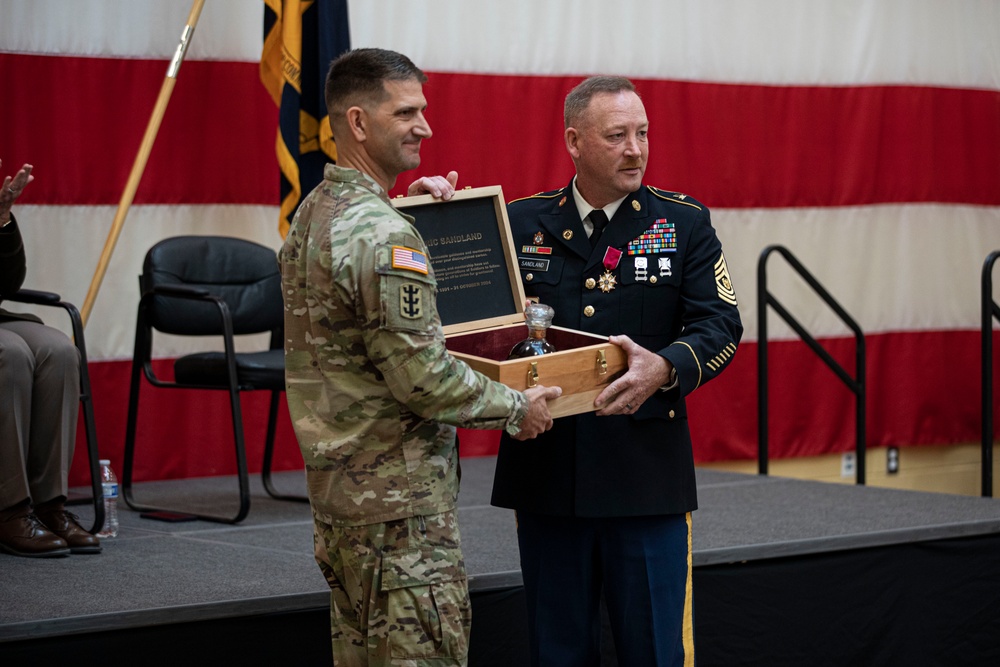 Command Sgt. Maj. Eric Sandland retires after 33 years of service