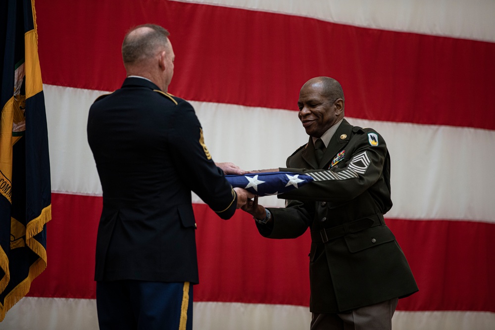 Command Sgt. Maj. Eric Sandland retires after 33 years of service