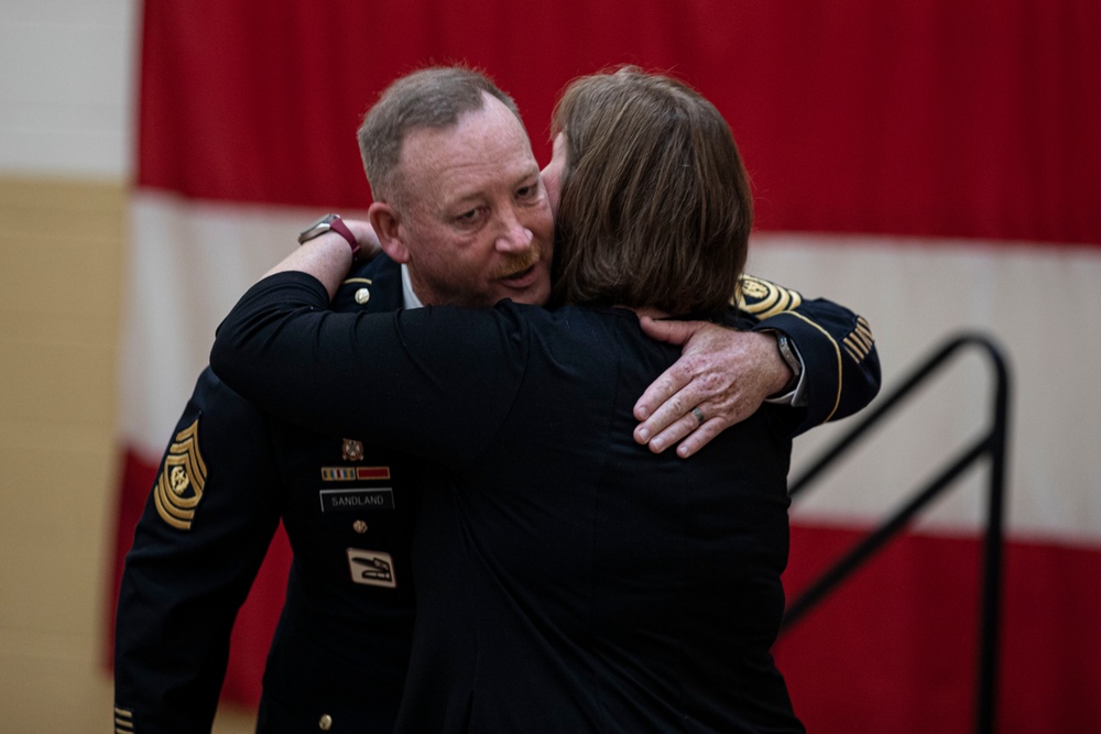 Command Sgt. Maj. Eric Sandland retires after 33 years of service