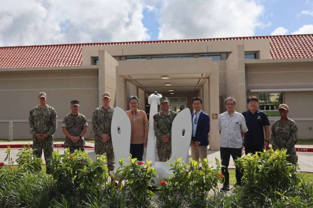 Military Leadership and Representatives of the Government of Japan Pose in Front of Apra Harbor Clinic