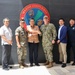 Military Leadership and Representatives of Japan Pose in Front of the Receently Completed Base Admin Building