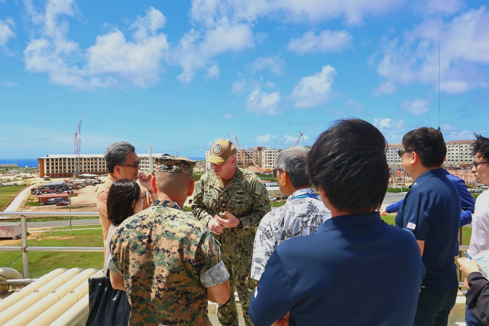 CAPT Blake Burkett Discusses Regional Construction with Visiting Japan Dignitaries