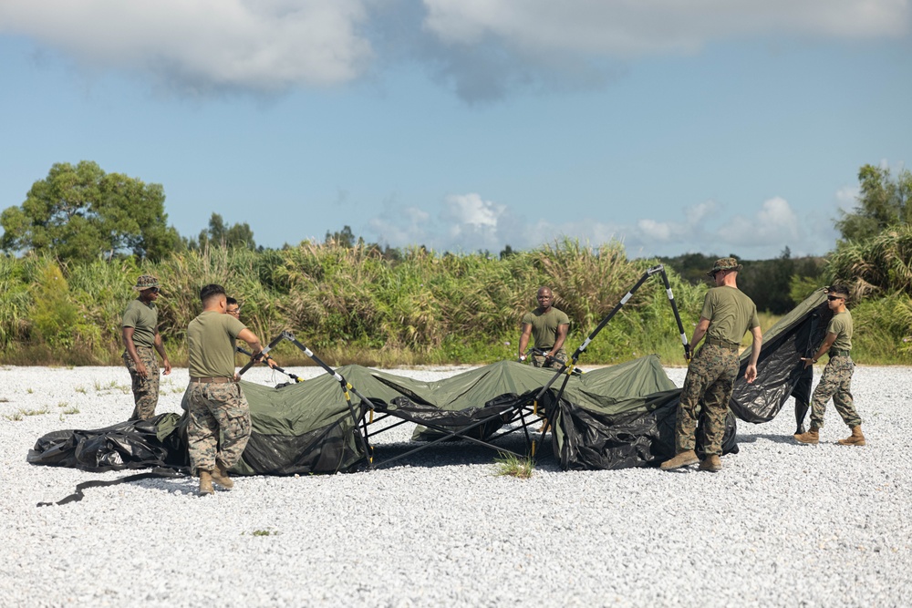 U.S. Marines with 3rd Maintenance Battalion prepare for a battalion field exercise