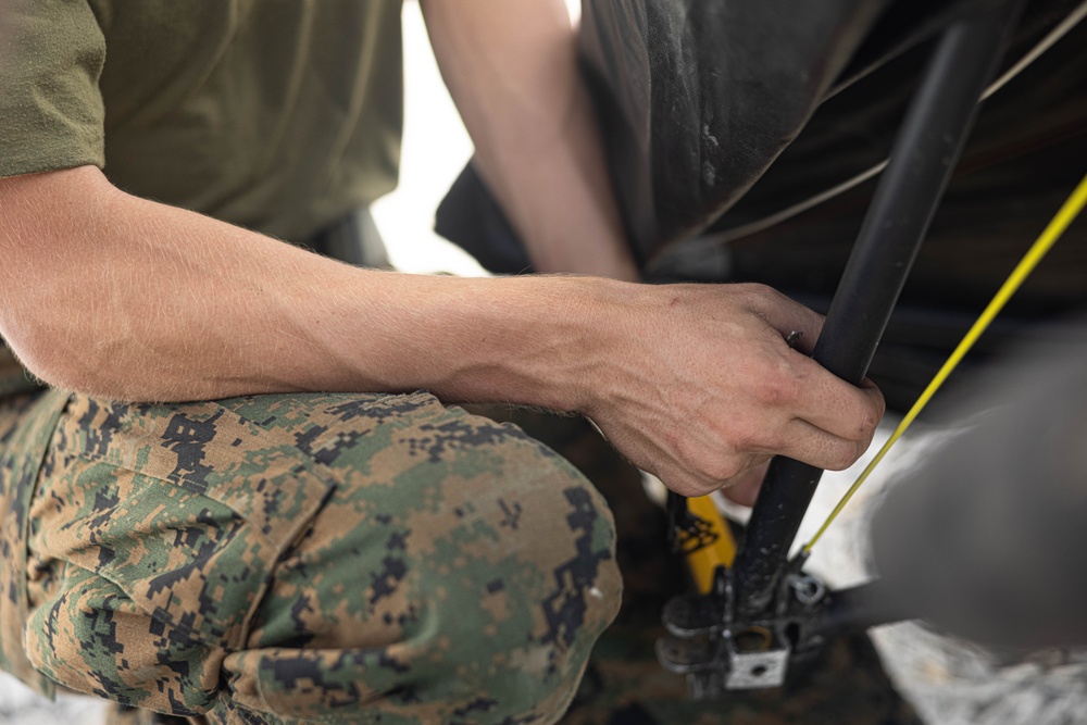 U.S. Marines with 3rd Maintenance Battalion prepare for a battalion field exercise