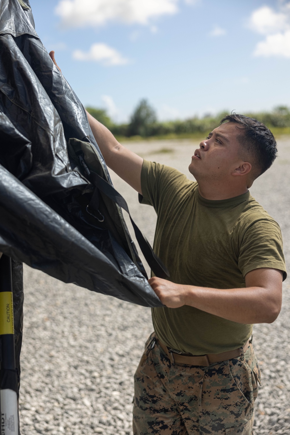 U.S. Marines with 3rd Maintenance Battalion prepare for a battalion field exercise