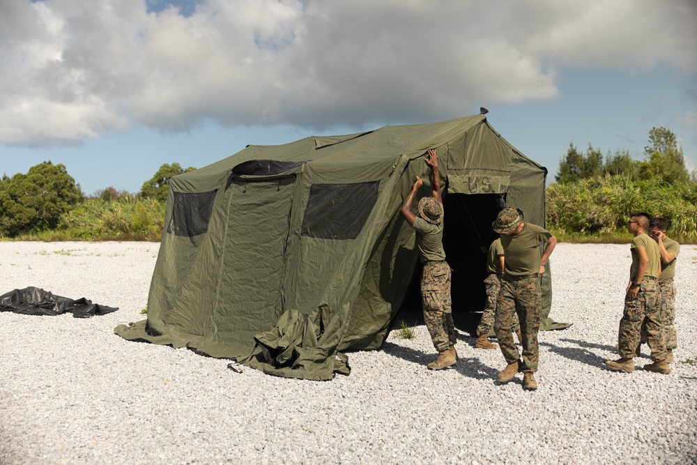 U.S. Marines with 3rd Maintenance Battalion prepare for a battalion field exercise