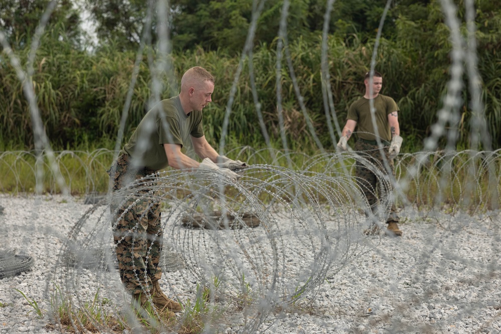 U.S. Marines with 3rd Maintenance Battalion prepare for a battalion field exercise