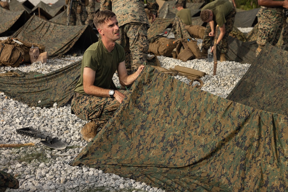 U.S. Marines with 3rd Maintenance Battalion prepare for a battalion field exercise