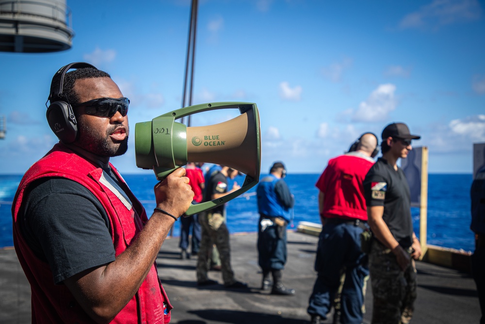 USS George Washington qualifies Sailors during small arms shoot