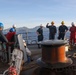 Sailors aboard the USS Howard conduct a sea and anchor detail in Subic, Philippines