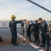 Sailors aboard the USS Howard conduct a sea and anchor detail in Subic, Philippines