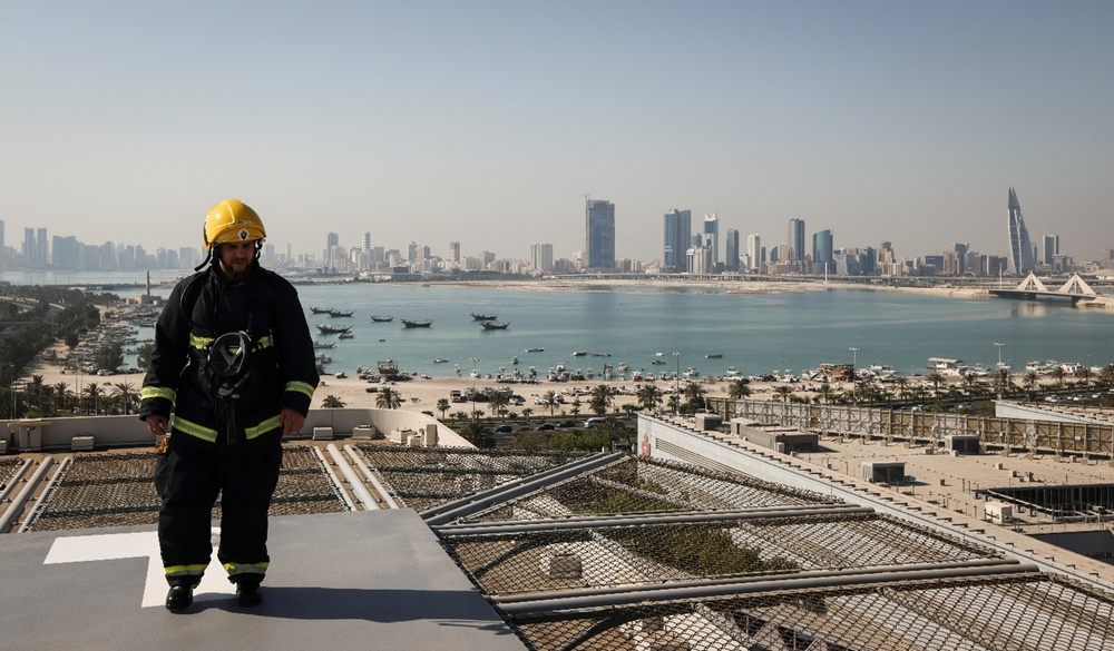 Air MEDEVAC drill at King Hamad University Hospital